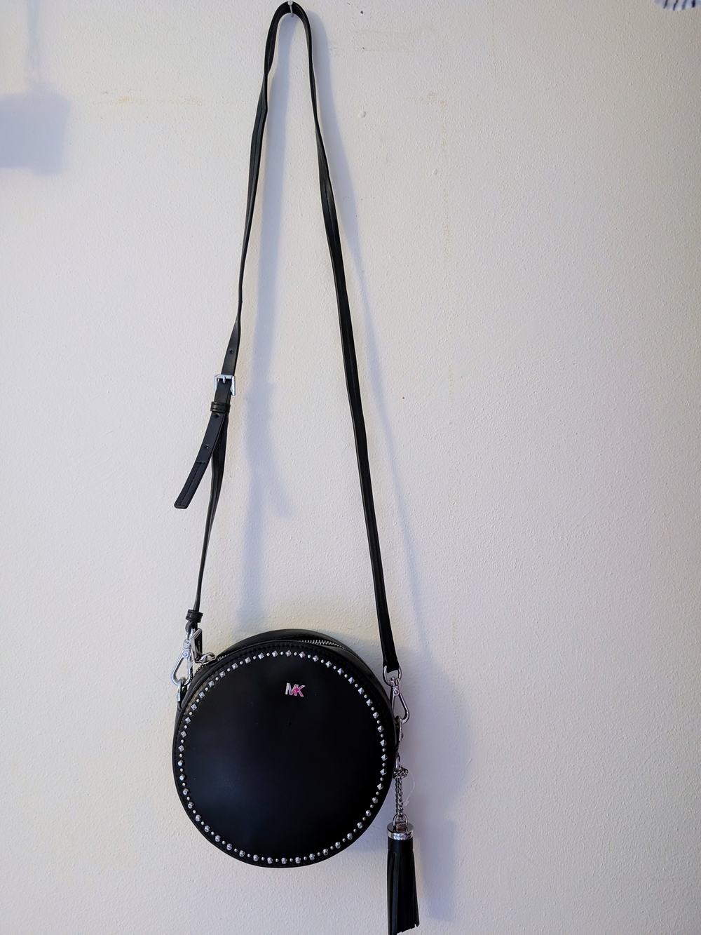 Michael Kors Black Round Crossbody Bag with Tassel